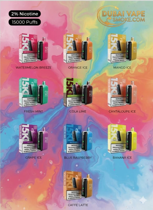 Podsalt 15000 Puffs Disposable Vape 20mg – Rechargeable Mesh Coil