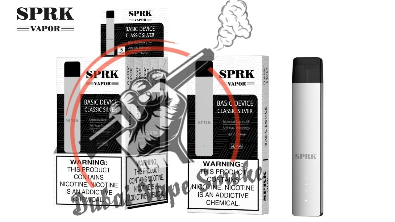 Sprk vapor device with pod Chargebal vape
