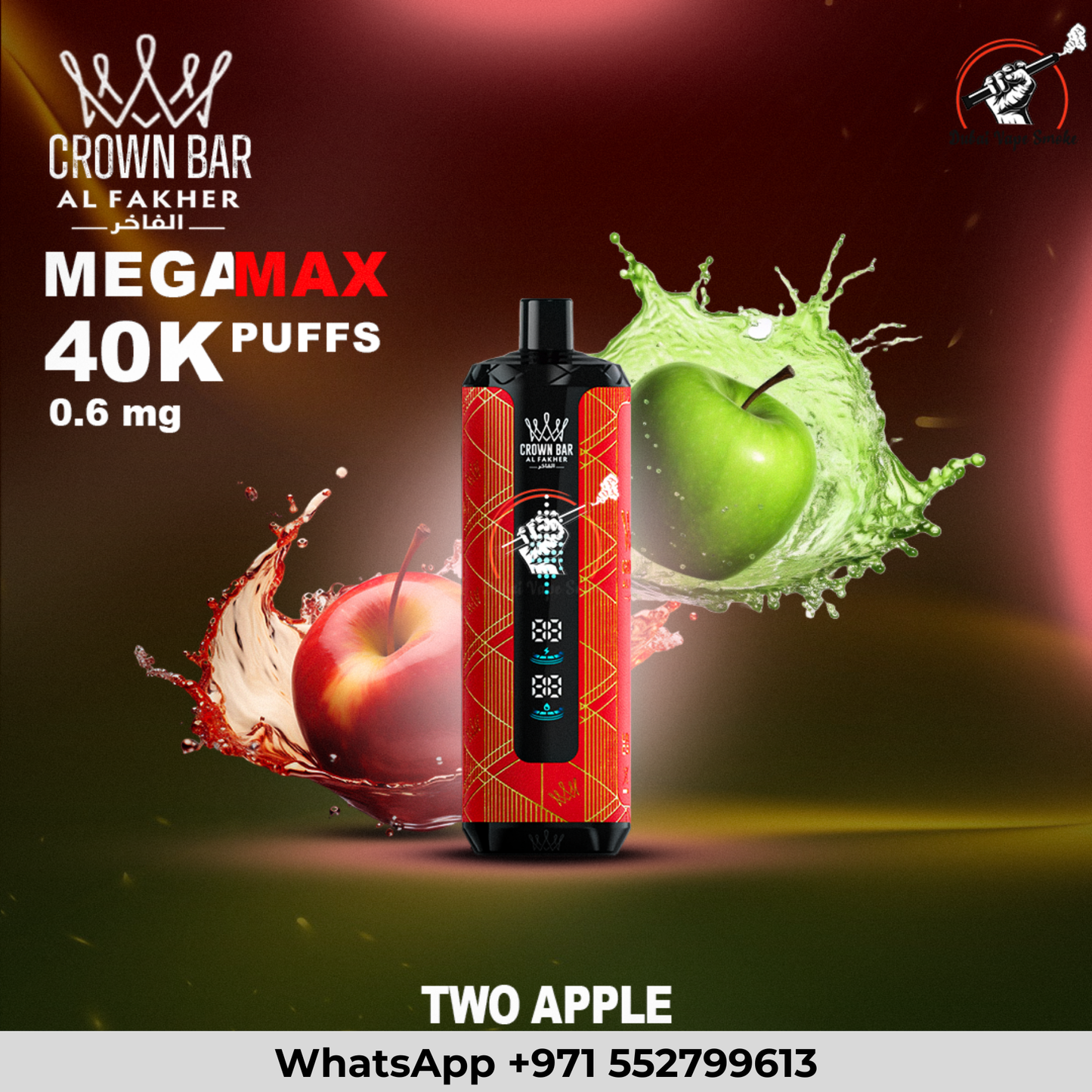 Al Fakher Crown Bar Mega Max 40K Puffs Vape Dubai | UAE Shop