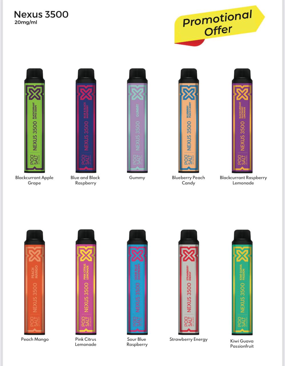 Nexus 20 mg 3500 puffs disposable vape Dubai Vape Smoke Nexus 20 mg 3500 puffs disposable vape Dubai Vape Smoke