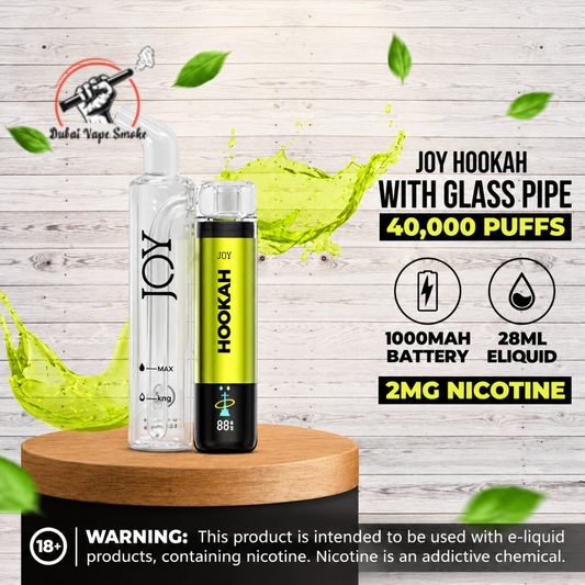 JOY Hookah 40000 Puffs Glass Pipe Combo | Dubai Vape Smoke