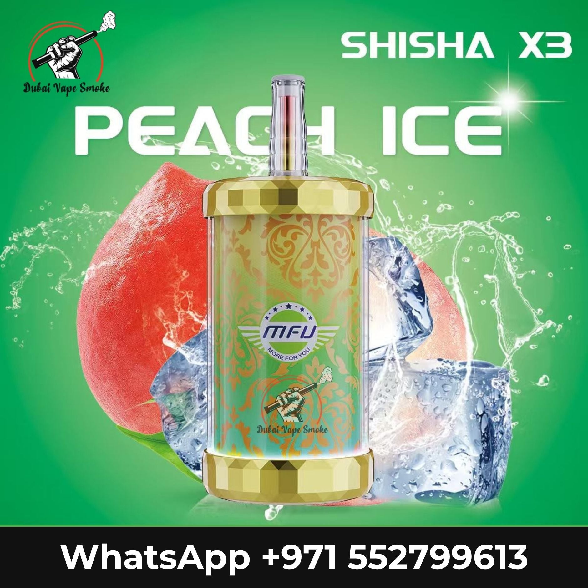 MFU SHISHA X3 150000 Puffs Hookah Disposable Vape Dubai