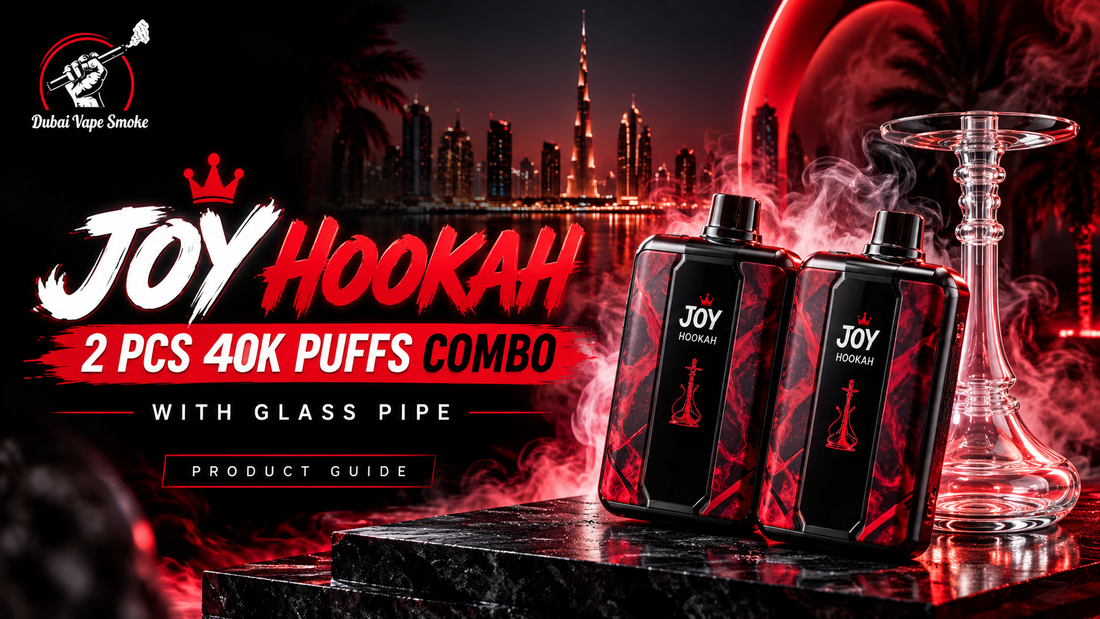 JOY Hookah 2 PCS 40K Puffs Combo with Glass Pipe