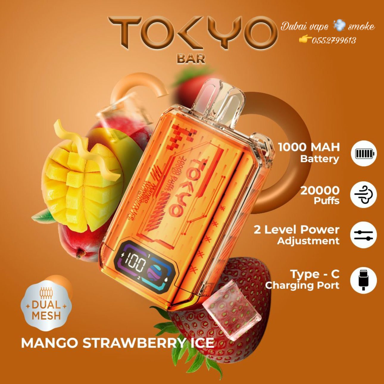 TOKYO Bar 20000 Puffs Disposable Vape By Tokyo E-Liquid Brand|