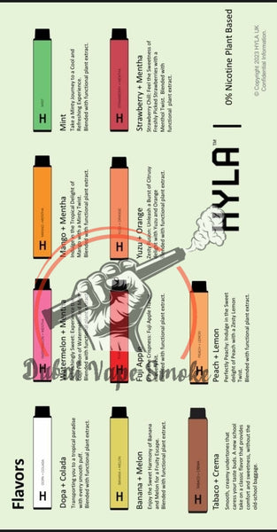 The HYLA 4500 0% nicotine disposable vape