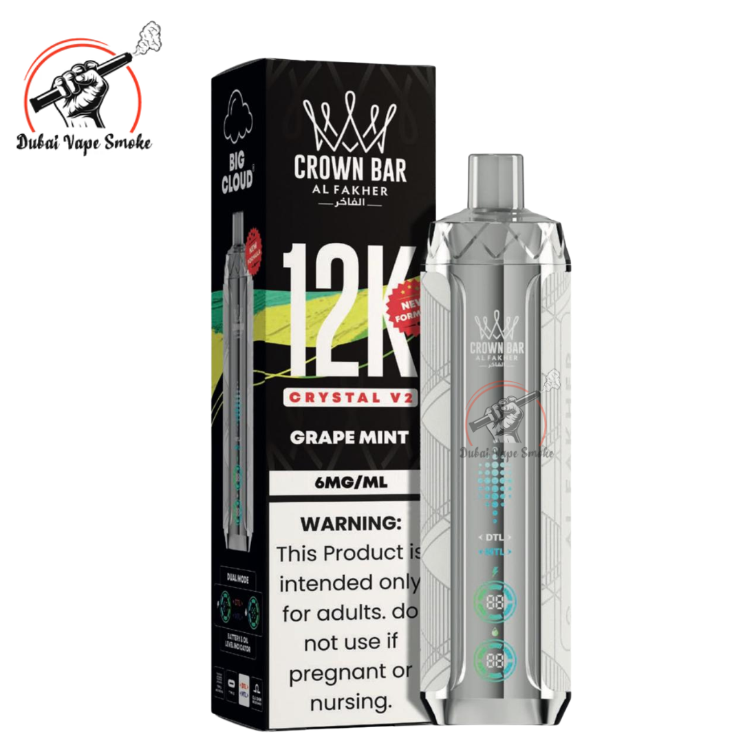 Al Fakher Crown Bar Crystal V2 12K Puffs | Dubai Vape