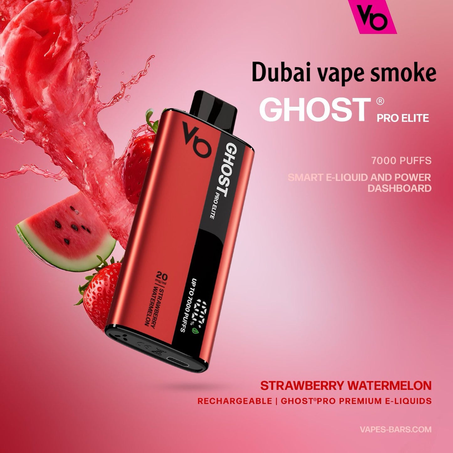 Ghost pro elite 7000 puffs disposable vape 2% nicotine in Dubai vape smoke