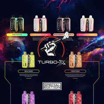 RIFBAR TURBO X 25K PUFFS RECHAREABLE DISPOSABLE VAPE 5CT/DISPLAY