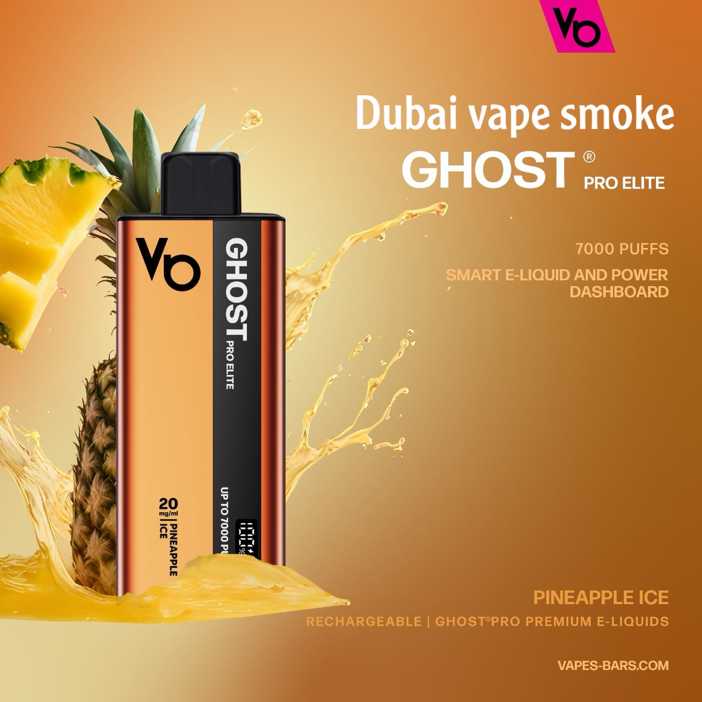Ghost pro elite 7000 puffs disposable vape 2% nicotine in Dubai vape smoke