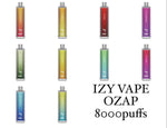 Izzy vape  ozap 8000 puffs disposable vape 5% (50 mg )