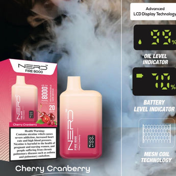 Nerd fire 8000 puffs disposable vape 20 mg 2%