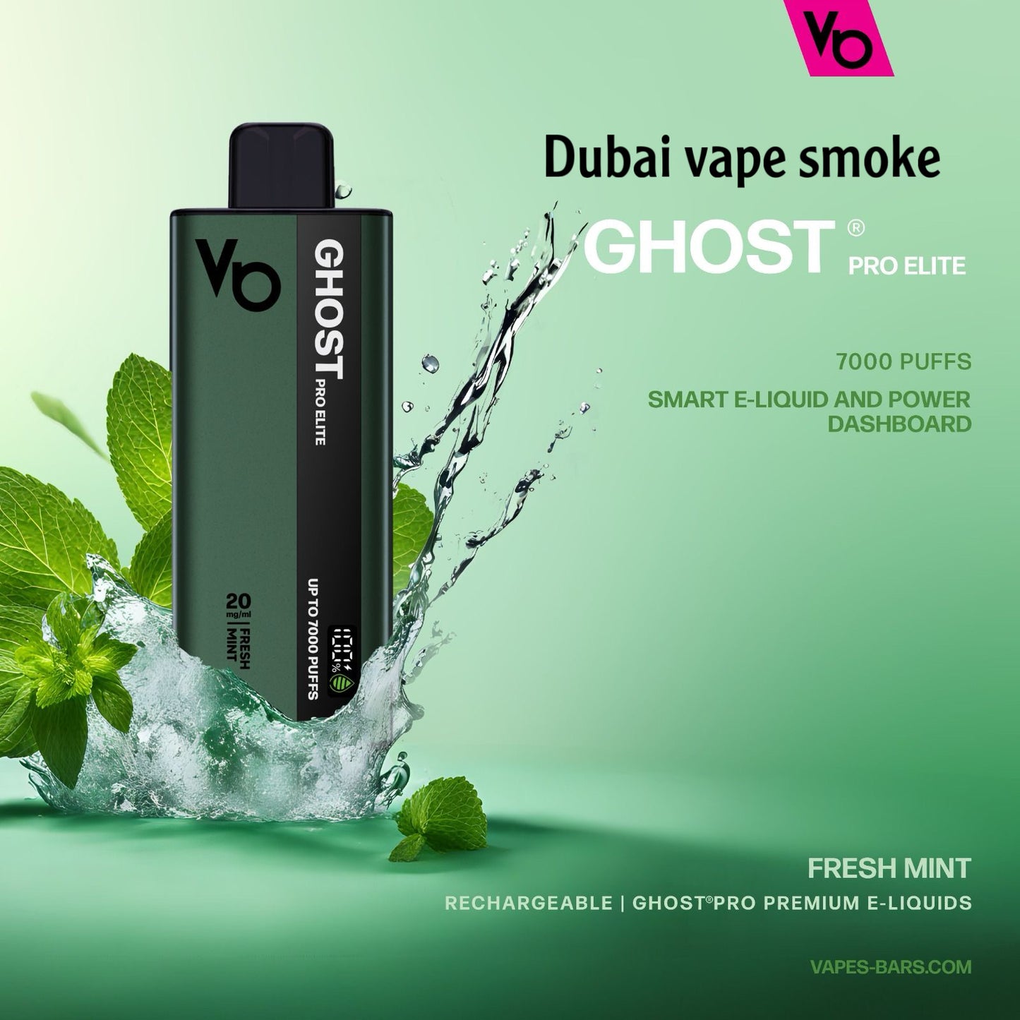 Ghost pro elite 7000 puffs disposable vape 2% nicotine in Dubai vape smoke