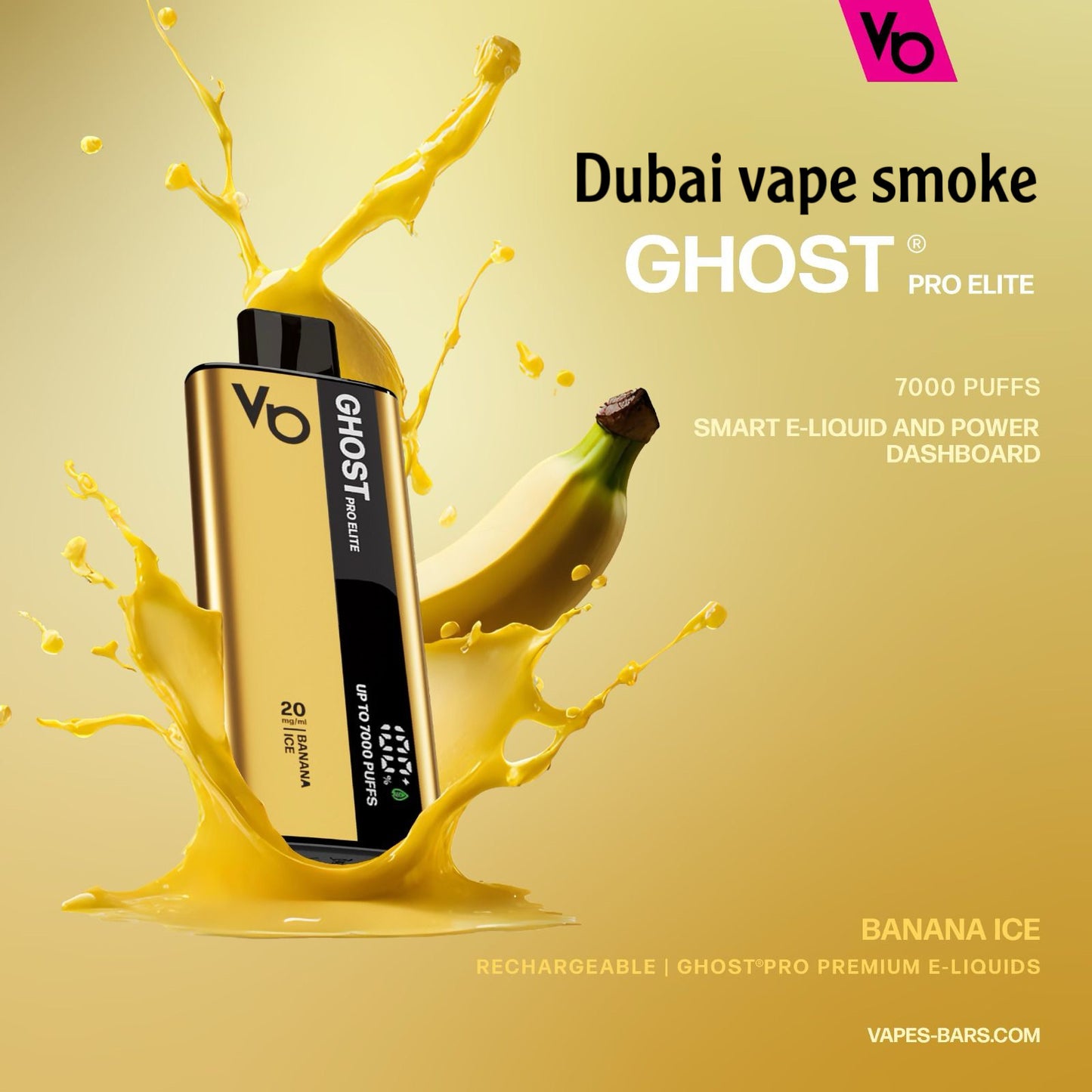 Ghost pro elite 7000 puffs disposable vape 2% nicotine in Dubai vape smoke