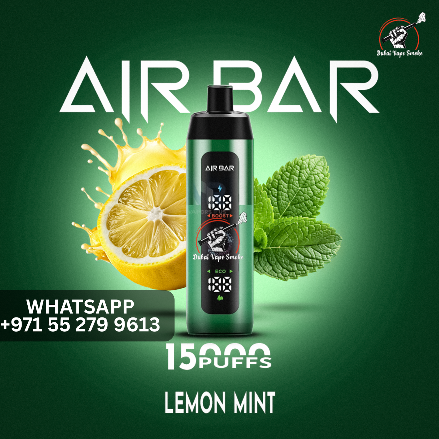Air Bar 15,000 Puffs Disposable Vape  Smart LED Display  Dubai Vape