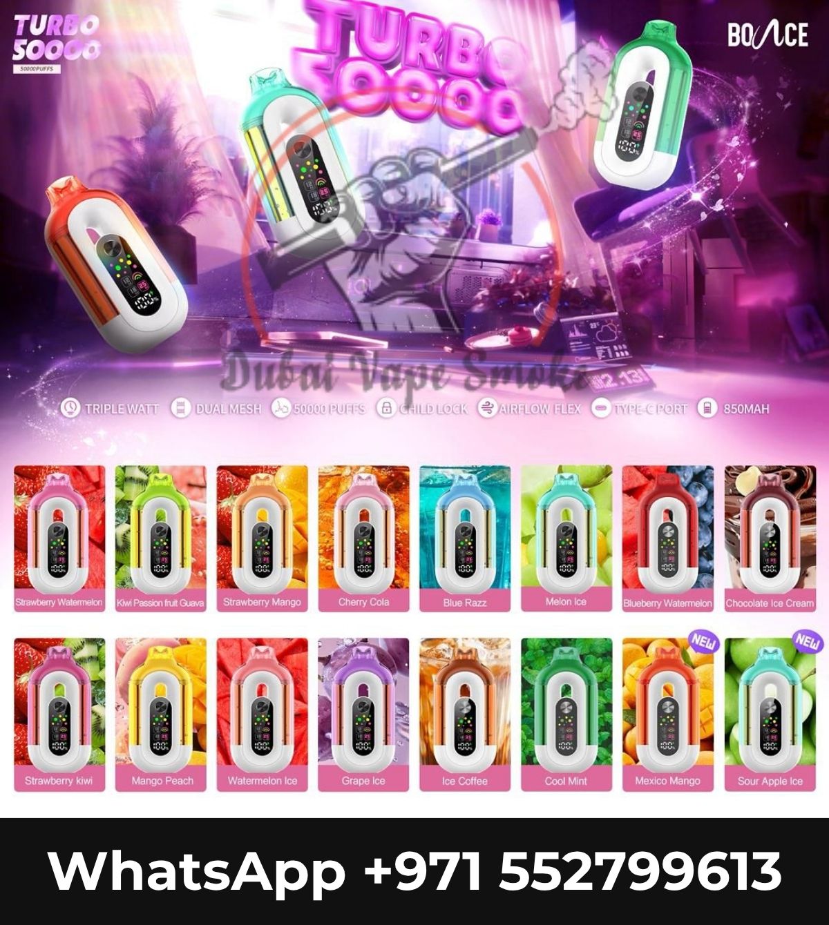 Bounce Turbo 50000 Puffs Dual Mesh Disposable Vape | Vape Dubai