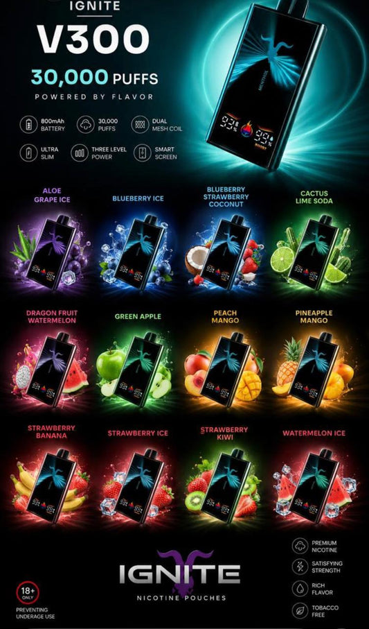 Buy IGNITE V300 30,000 Puffs Disposable Vape in UAE