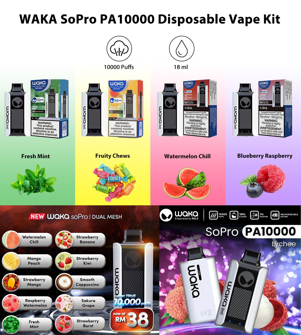 Waka so pro 10.000 puffs disposable vape