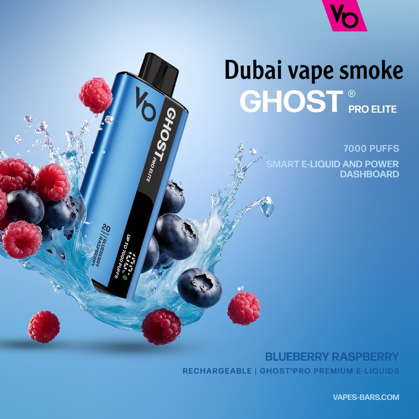 Ghost pro elite 7000 puffs disposable vape 2% nicotine in Dubai vape smoke