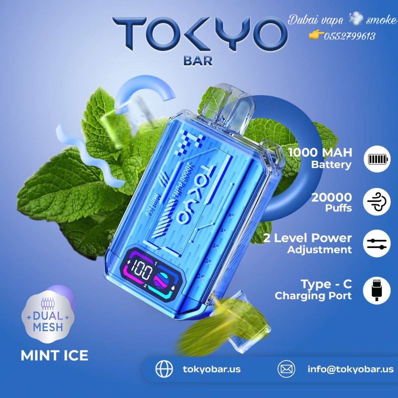 TOKYO Bar 20000 Puffs Disposable Vape By Tokyo E-Liquid Brand|