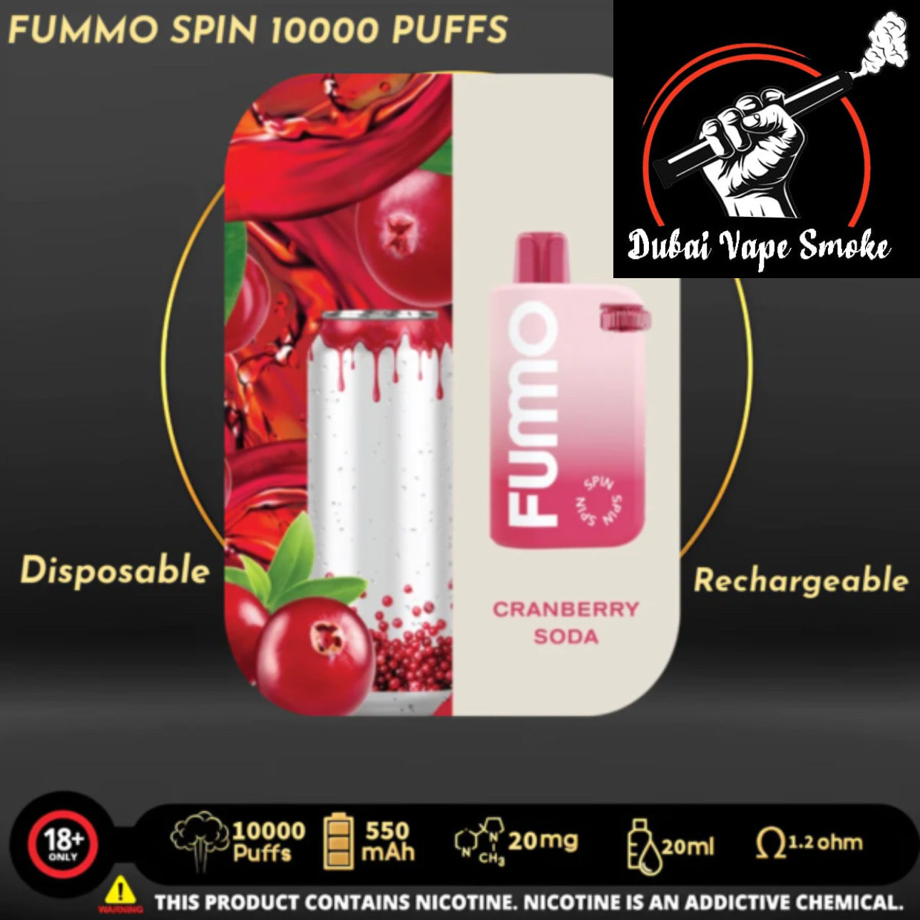 Fumo Spin 10000 puffs disposable vape
