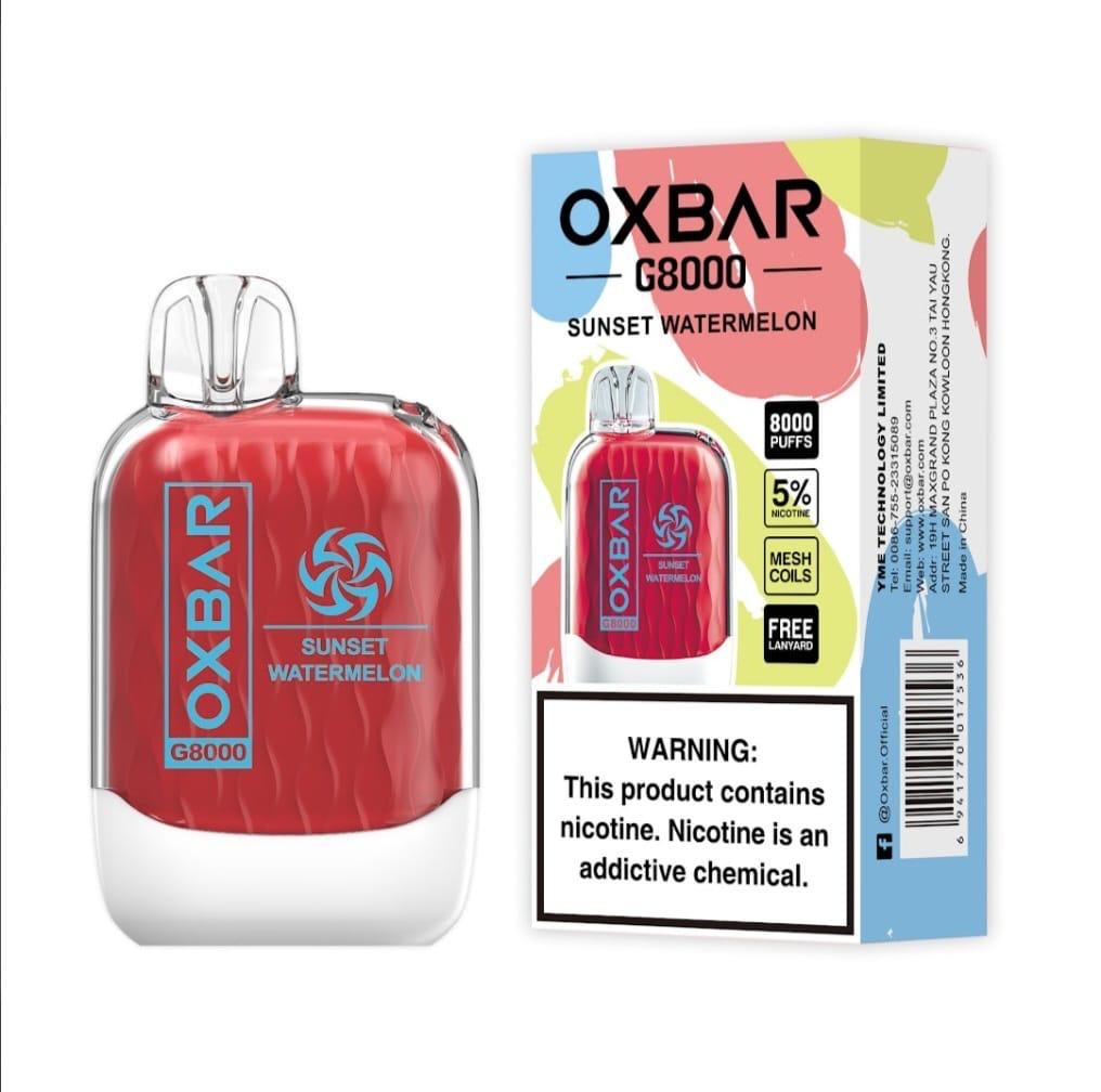 Oxbar G 8000 puffs disposable vape