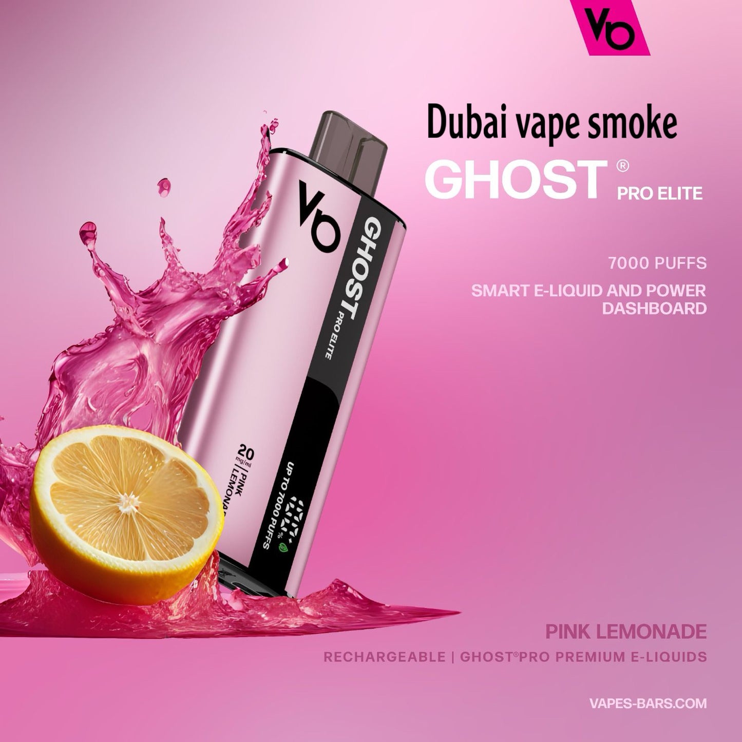 Ghost pro elite 7000 puffs disposable vape 2% nicotine in Dubai vape smoke