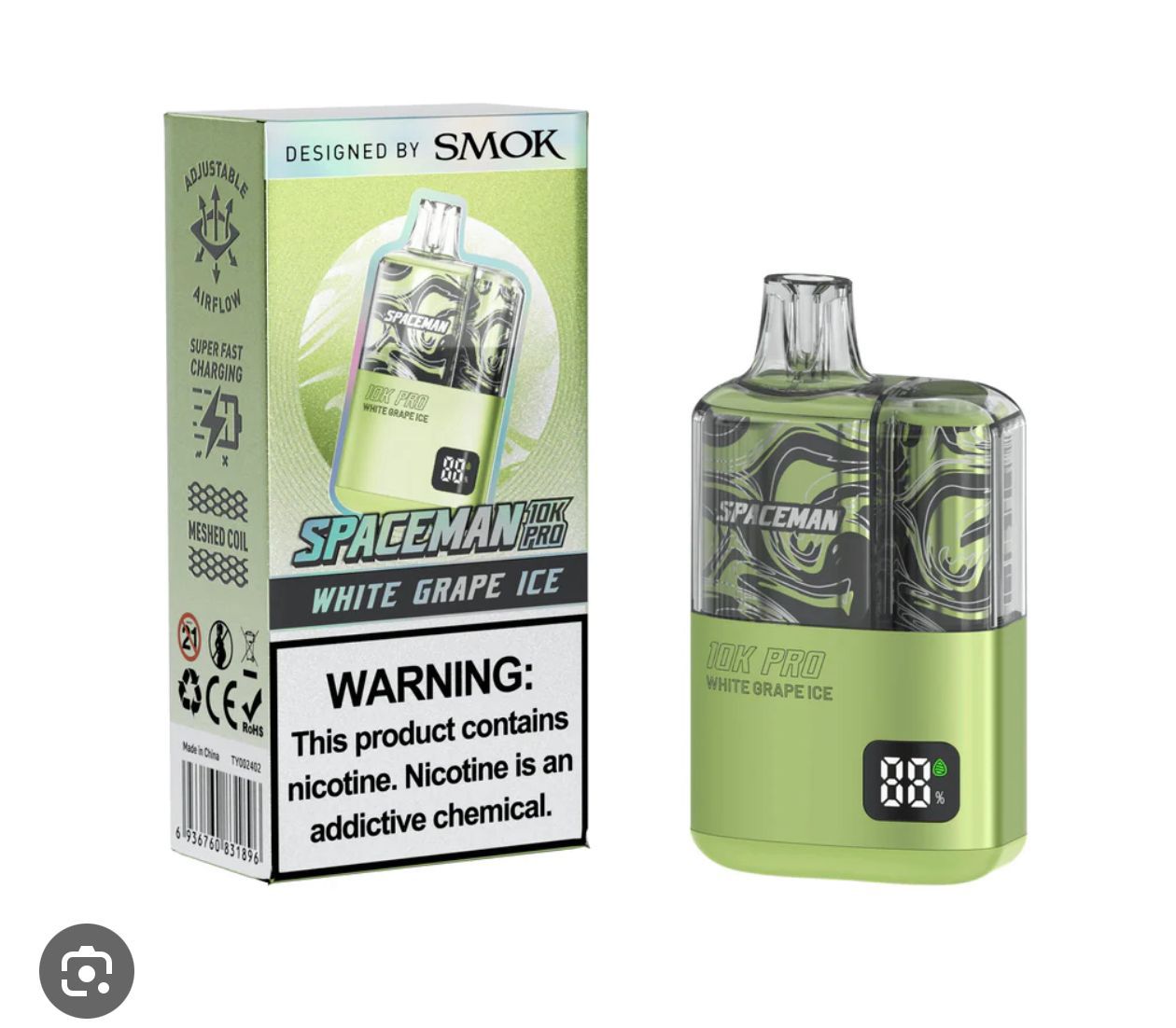 smoke 10,000  puffs disposable vape 5% no
