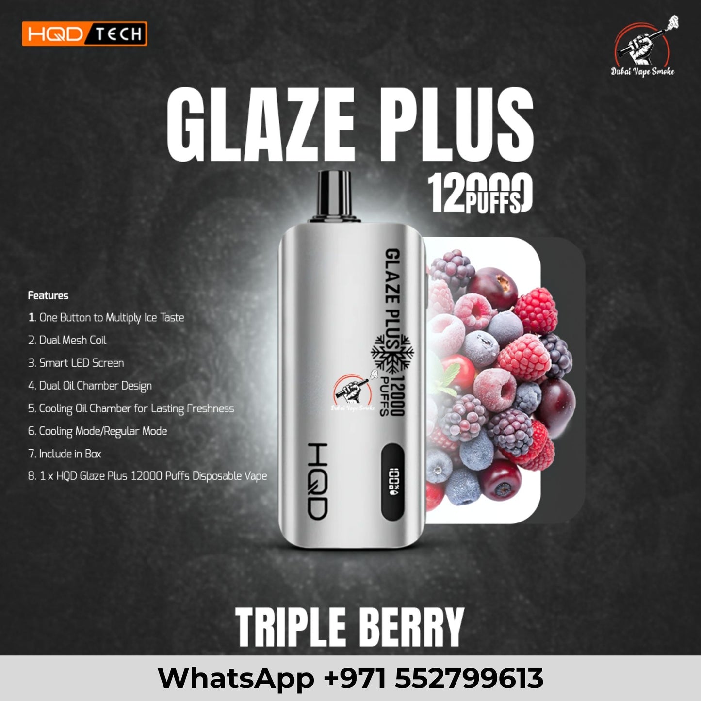 HQD Glaze Plus 12000 Puffs Disposable Vape – Premium Vape Dubai