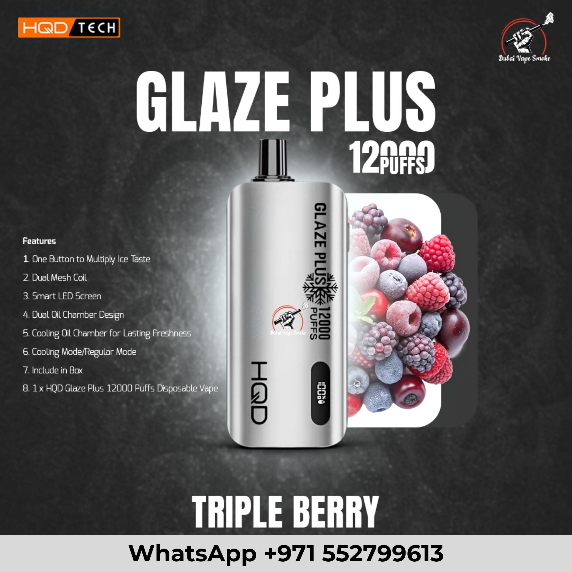 HQD Glaze Plus 12000 Puffs Disposable Vape – Premium Vape Dubai