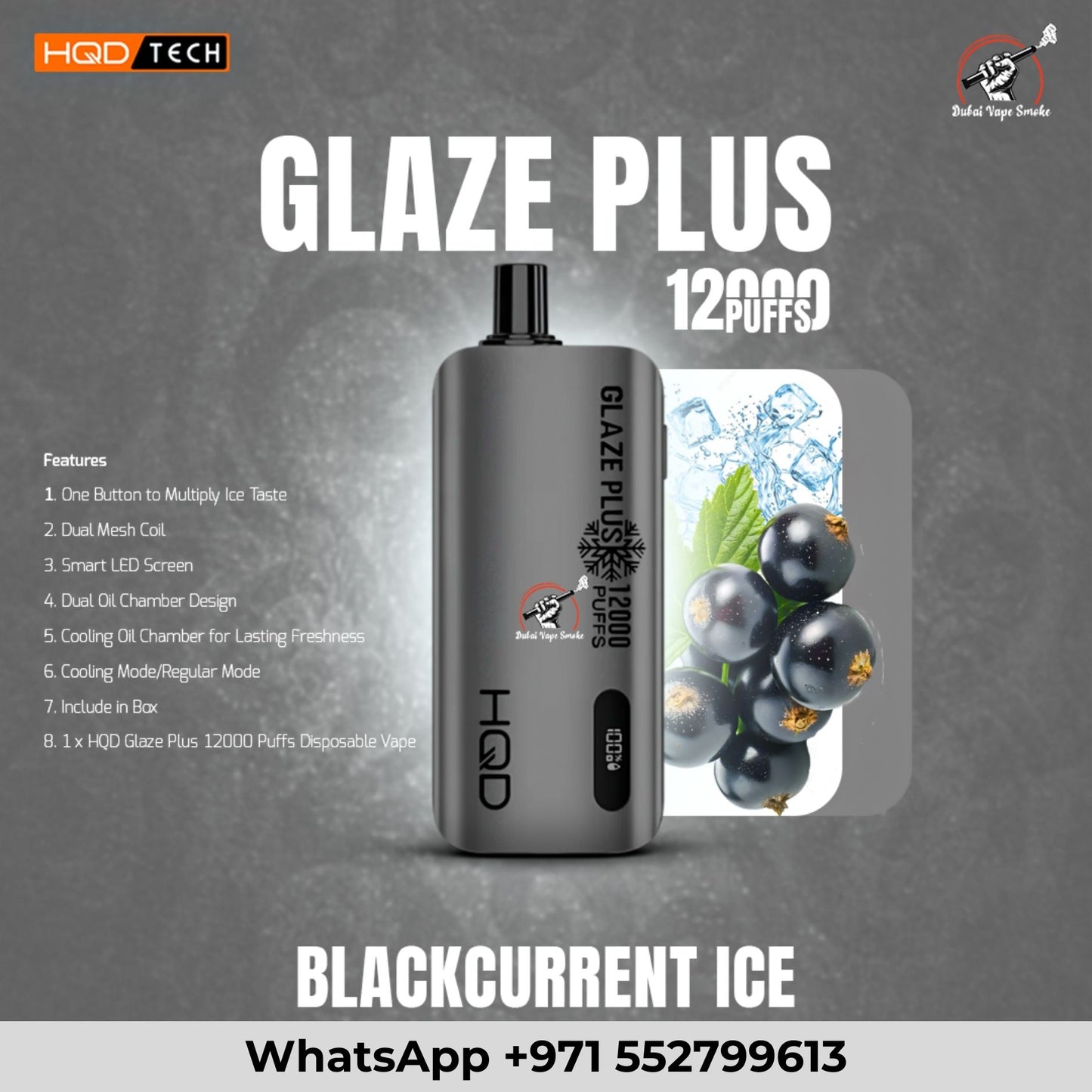 HQD Glaze Plus 12000 Puffs Disposable Vape – Premium Vape Dubai