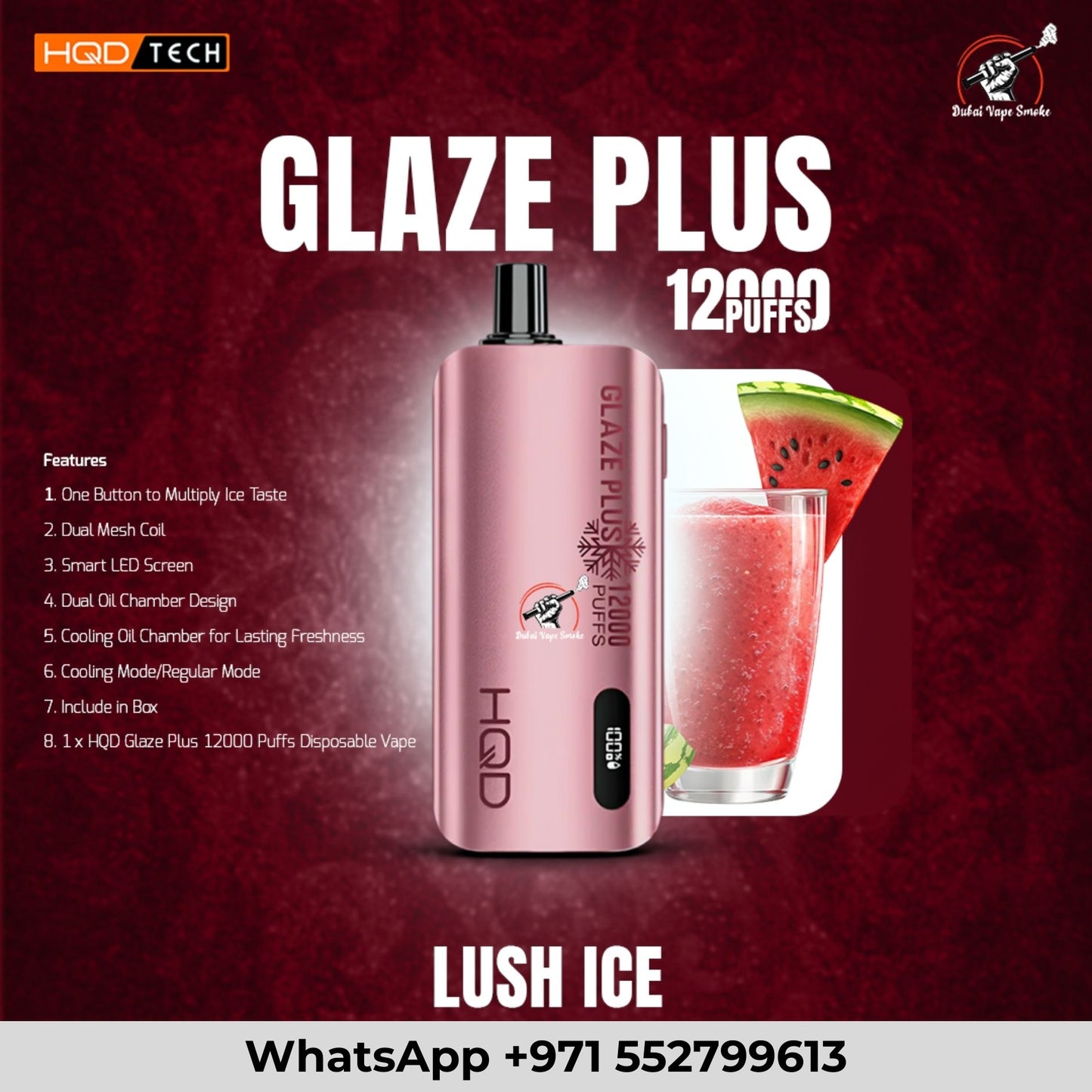 HQD Glaze Plus 12000 Puffs Disposable Vape – Premium Vape Dubai