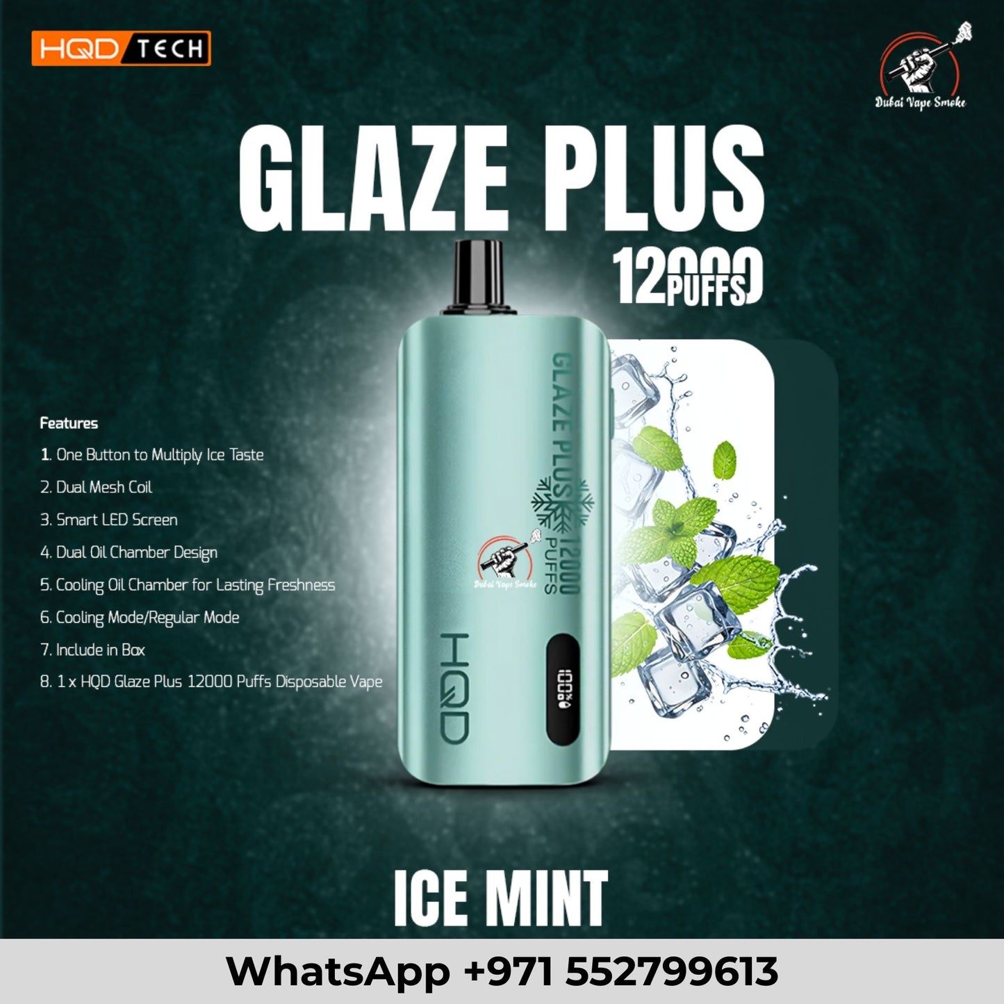 HQD Glaze Plus 12000 Puffs Disposable Vape – Premium Vape Dubai