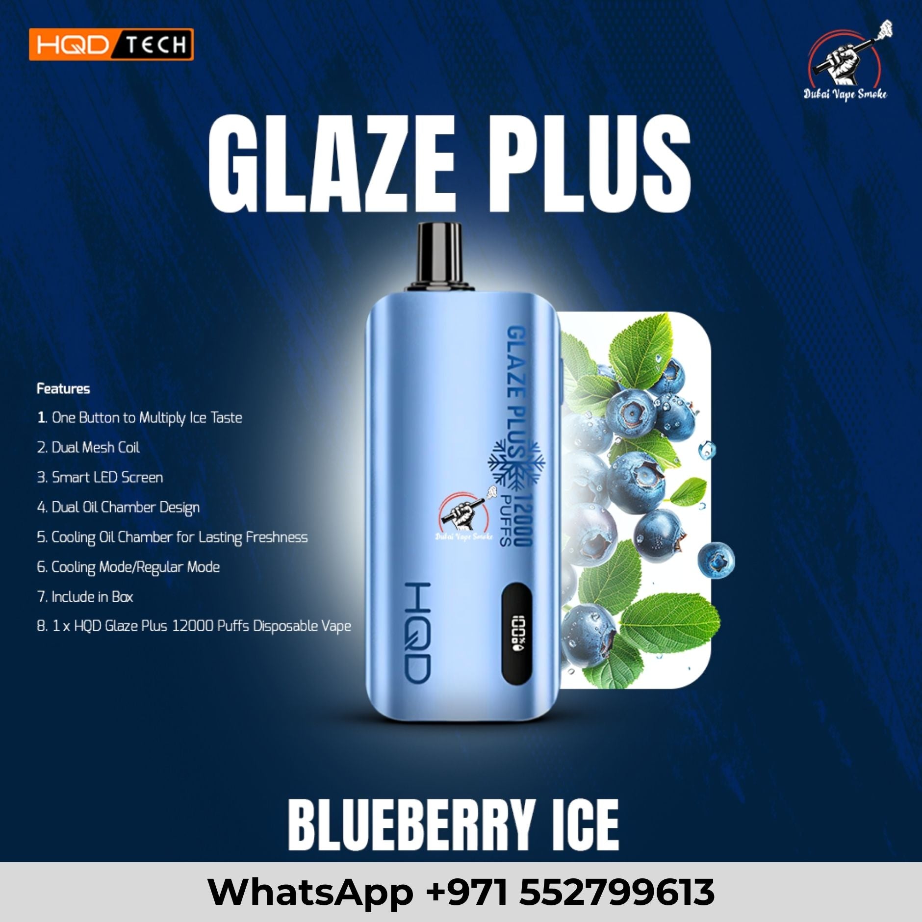 HQD Glaze Plus 12000 Puffs Disposable Vape – Premium Vape Dubai