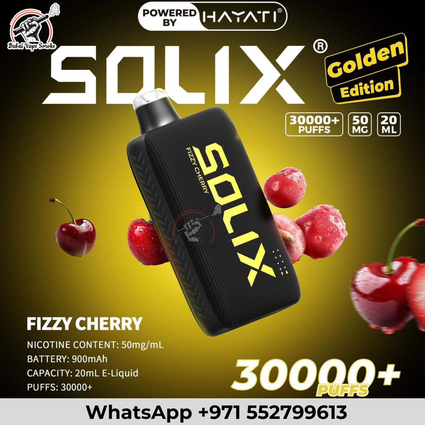 Hayati Solix 30000 Puffs Golden Edition Disposable Vape Dubai