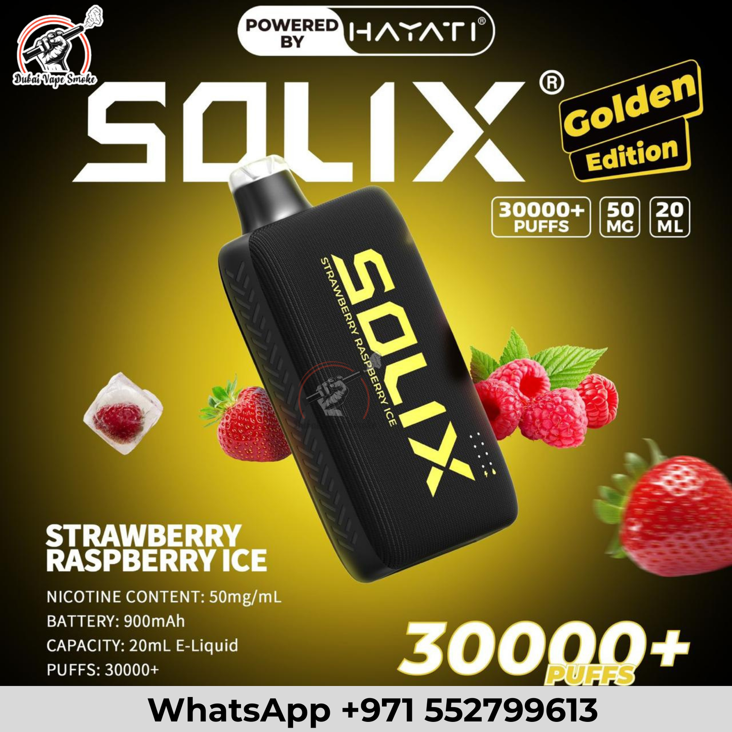 Hayati Solix 30000 Puffs Golden Edition Disposable Vape Dubai