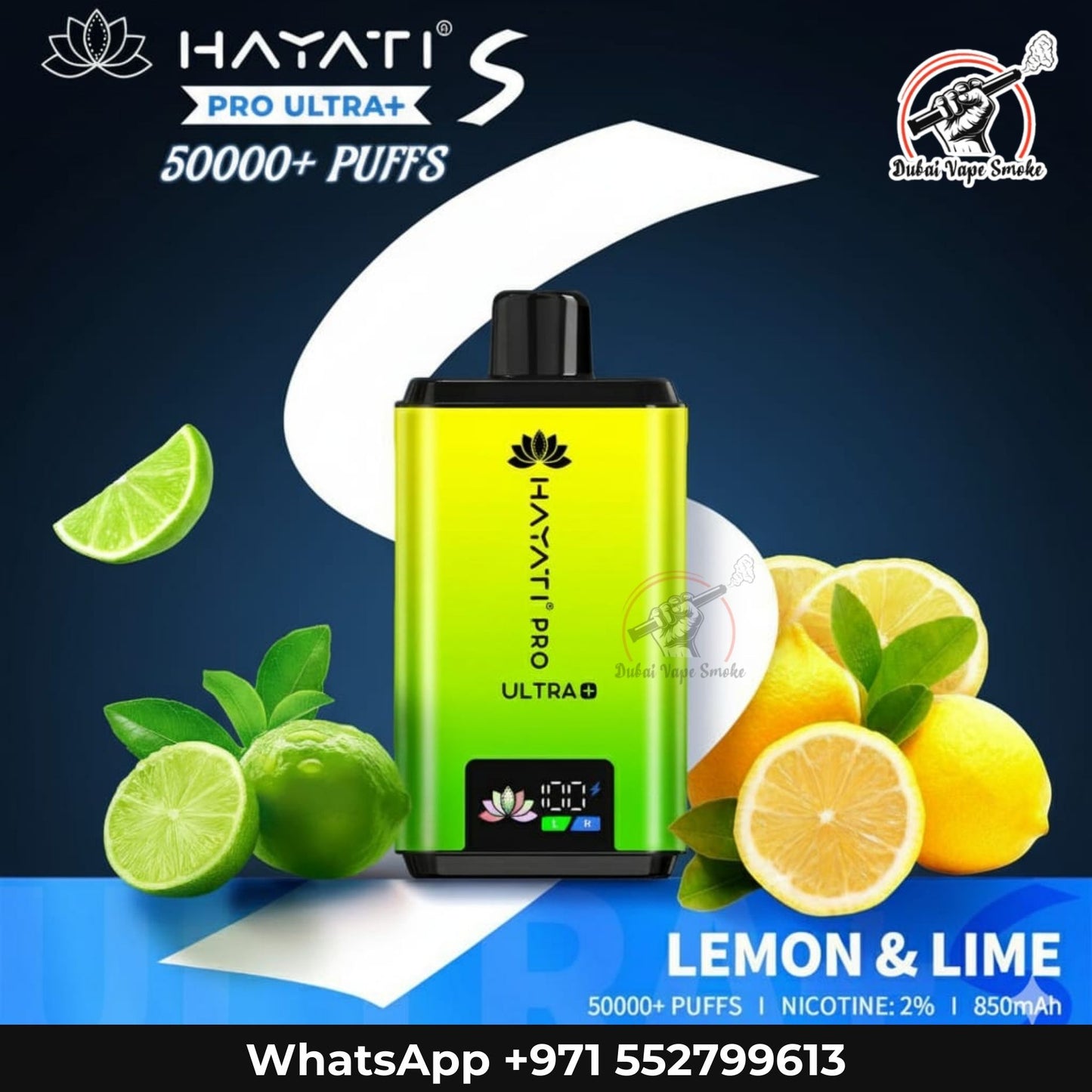 Hayati Pro Ultra+ S 50K Puffs Disposable Vape - Dual Flavors - Dubai
