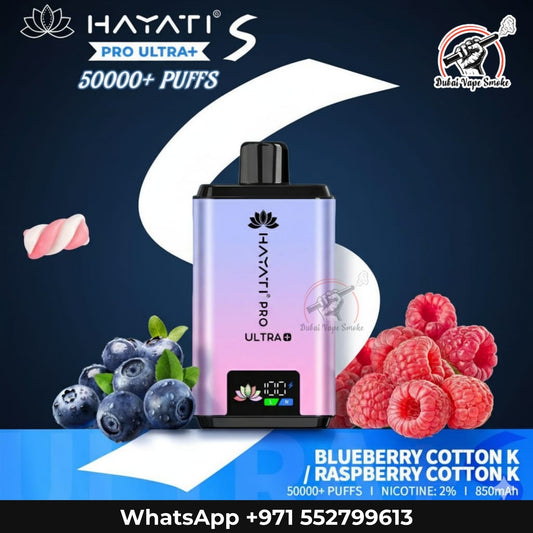 Hayati Pro Ultra+ S 50K Puffs Disposable Vape - Dual Flavors - Dubai