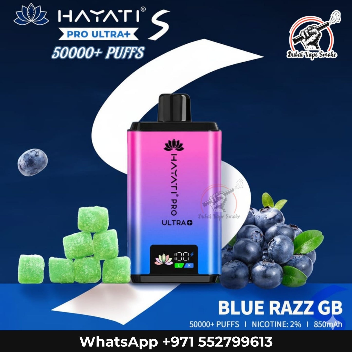 Hayati Pro Ultra+ S 50K Puffs Disposable Vape - Dual Flavors - Dubai