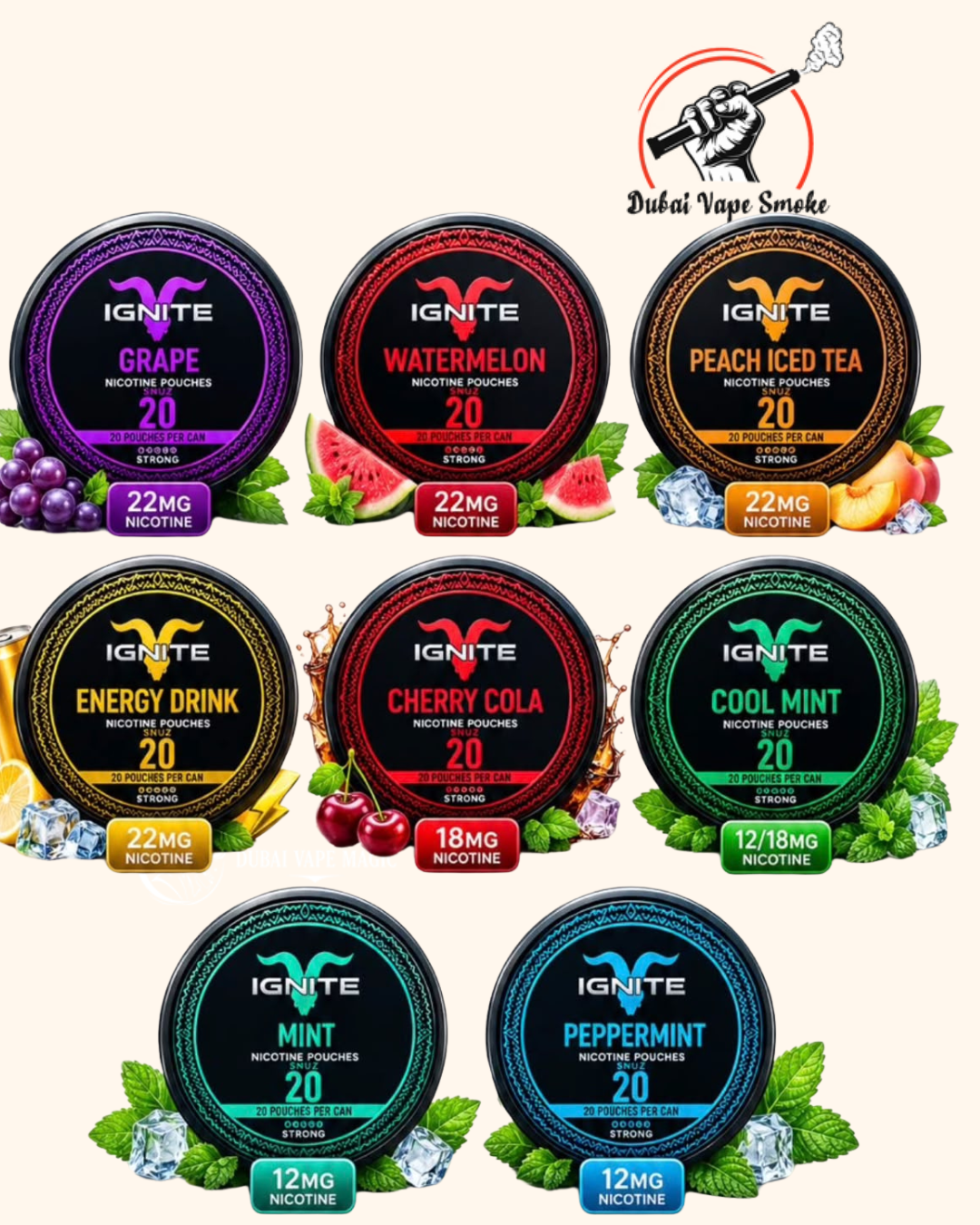 IGNITE Nicotine Pouches Dubai (22mg) | Dubai Vape Smoke
