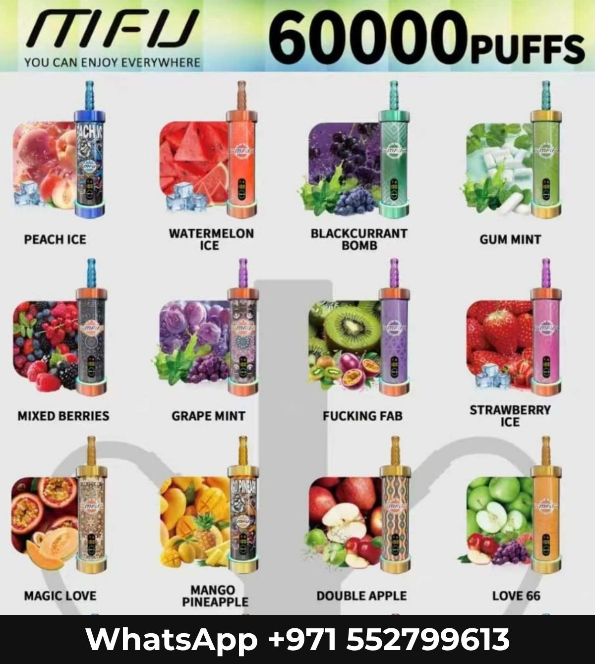 mfu vape flavors MFU SHISHA X2 60000 Puffs Disposable Vape