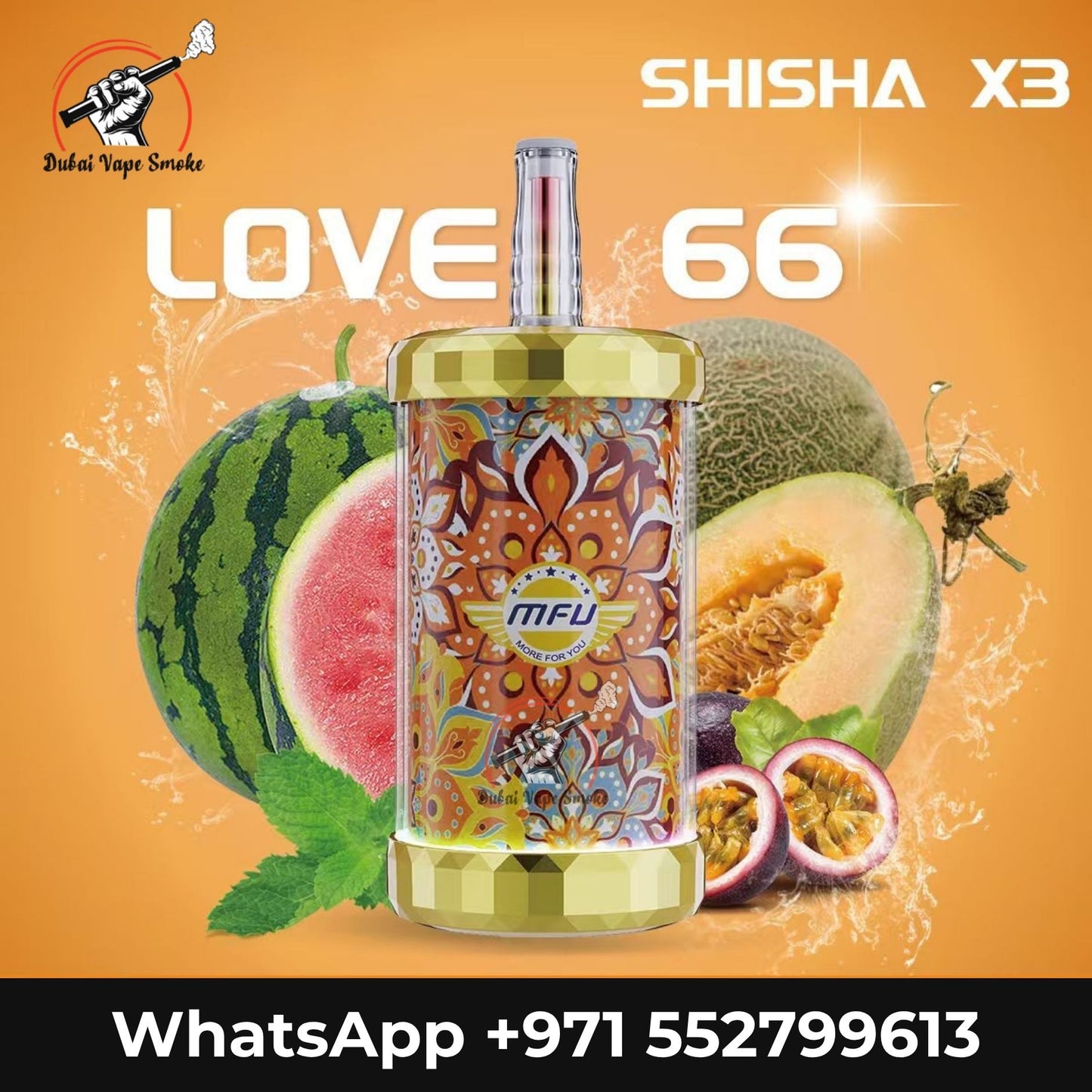 MFU SHISHA X3 150000 Puffs Hookah Disposable Vape Dubai | UAE