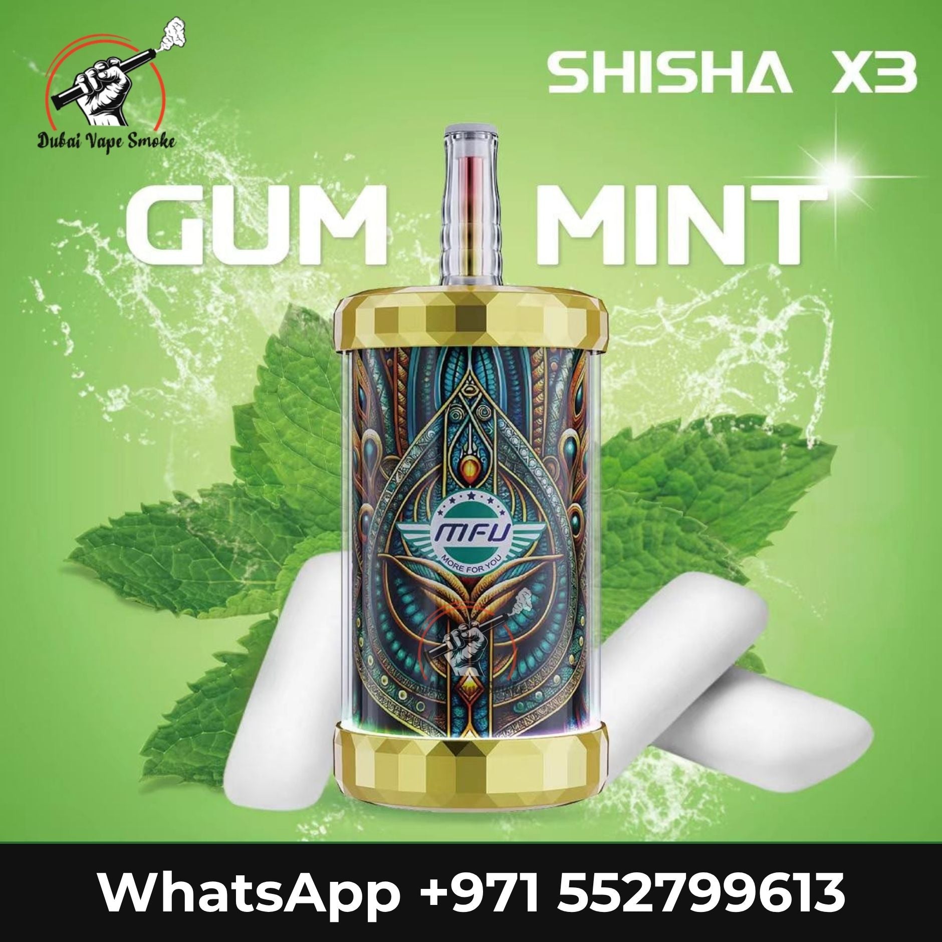 MFU SHISHA X3 150000 Puffs Hookah Disposable Vape Dubai | UAE