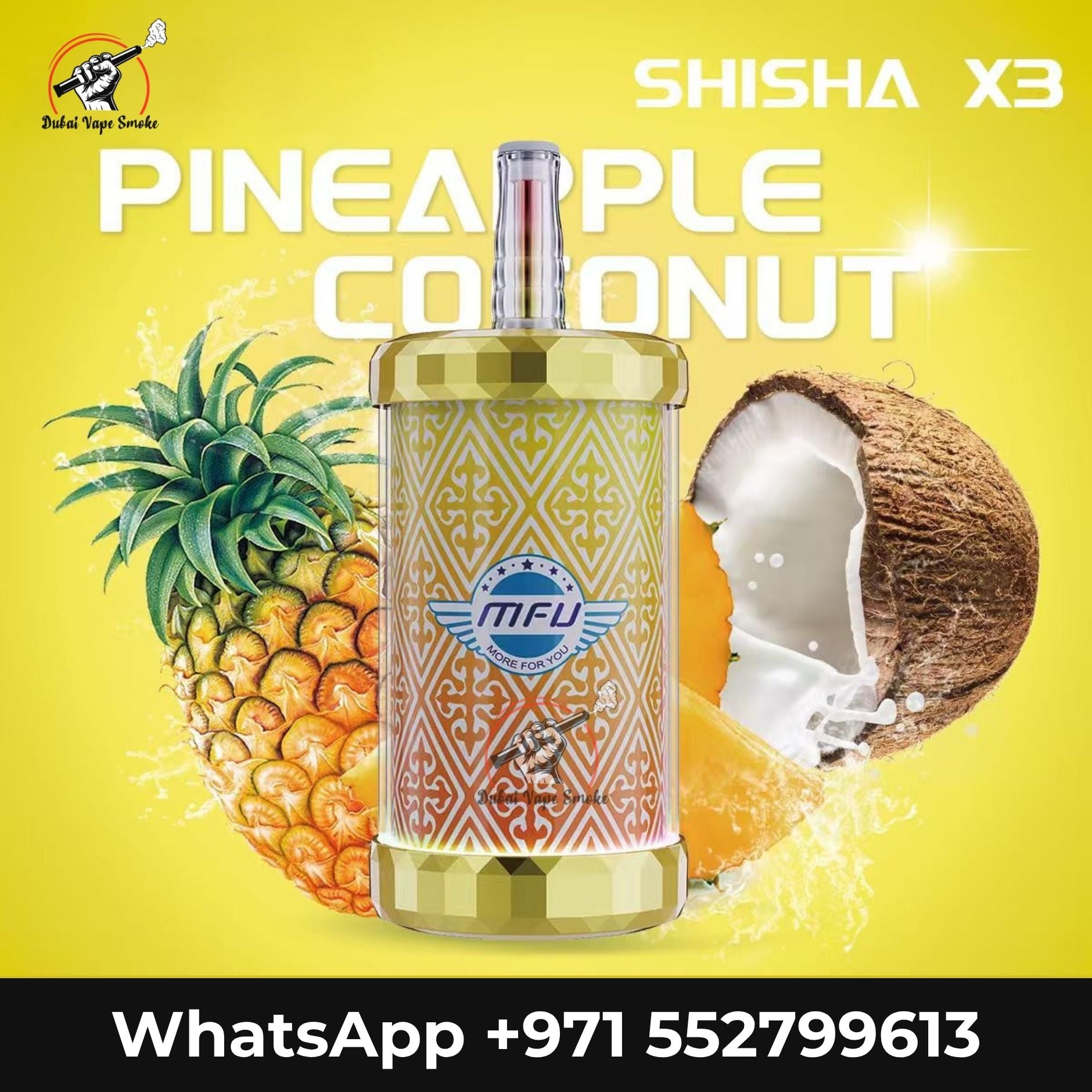 MFU SHISHA X3 150000 Puffs Hookah Disposable Vape Dubai | UAE