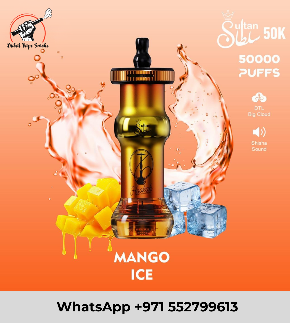 Mosmo Sultan 50K Puffs Shisha Style Disposable Vape in Dubai UAE