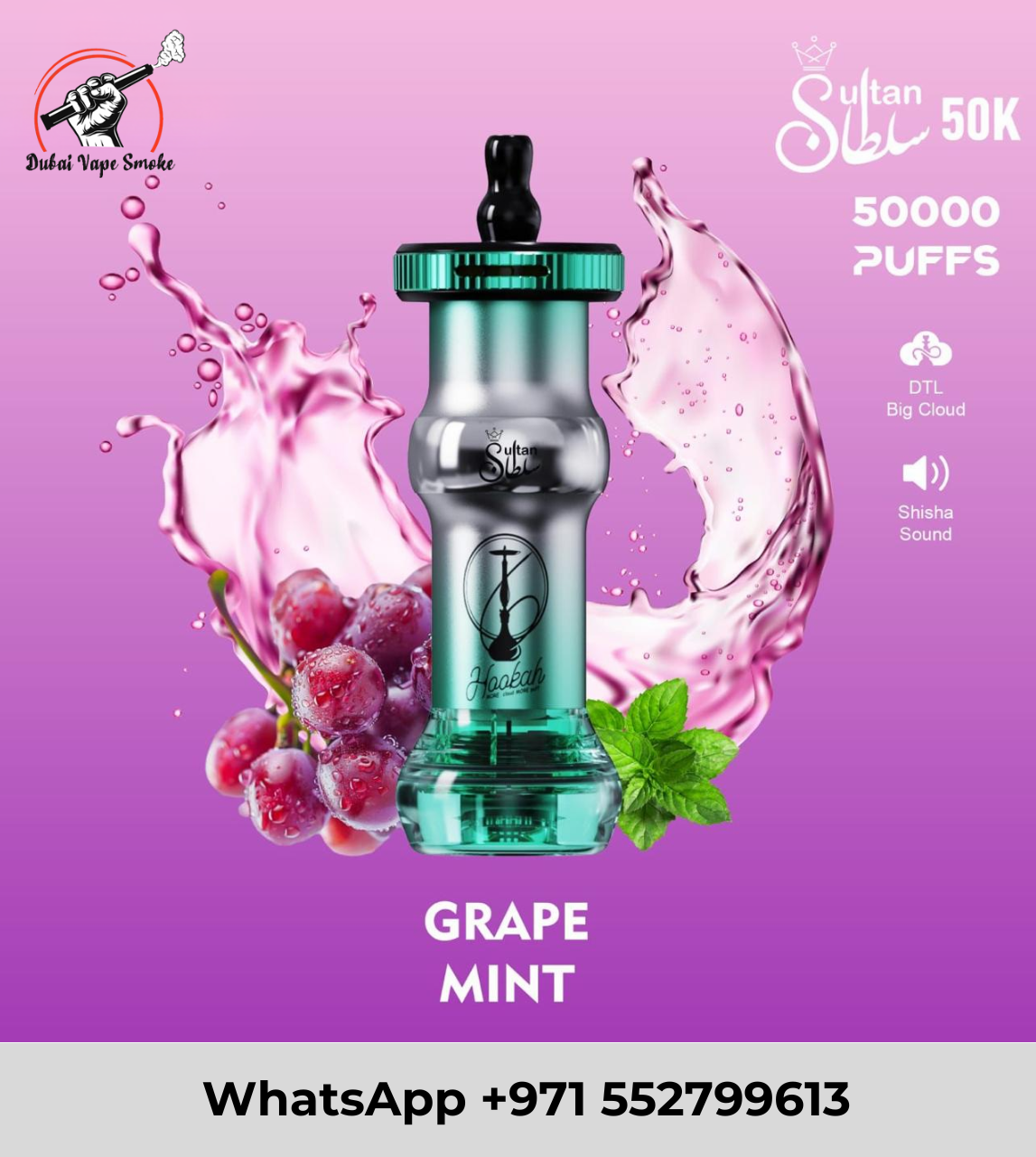 Mosmo Sultan 50K Puffs Shisha Style Disposable Vape in Dubai UAE