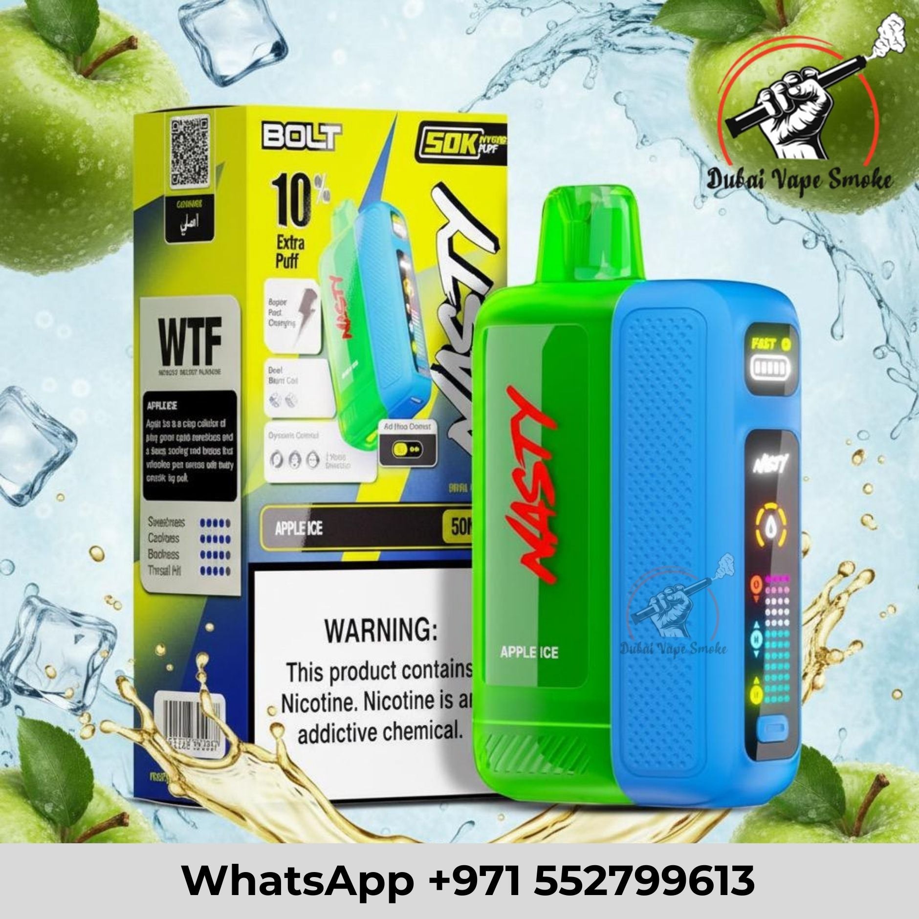 Nasty Bolt Hyperbeast 50000 Puffs Disposable Vape Dubai – 5% Nicotine