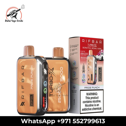 RIFBAR Turbo X 25K Puffs Rechargeable Disposable Vape Dubai 5CT