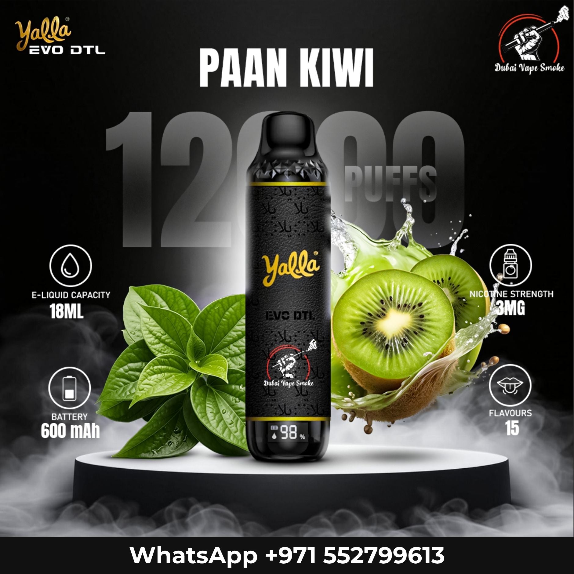 Yalla EVO DTL 12000 Puffs Disposable Vape | Dubai Vape Shop UAE