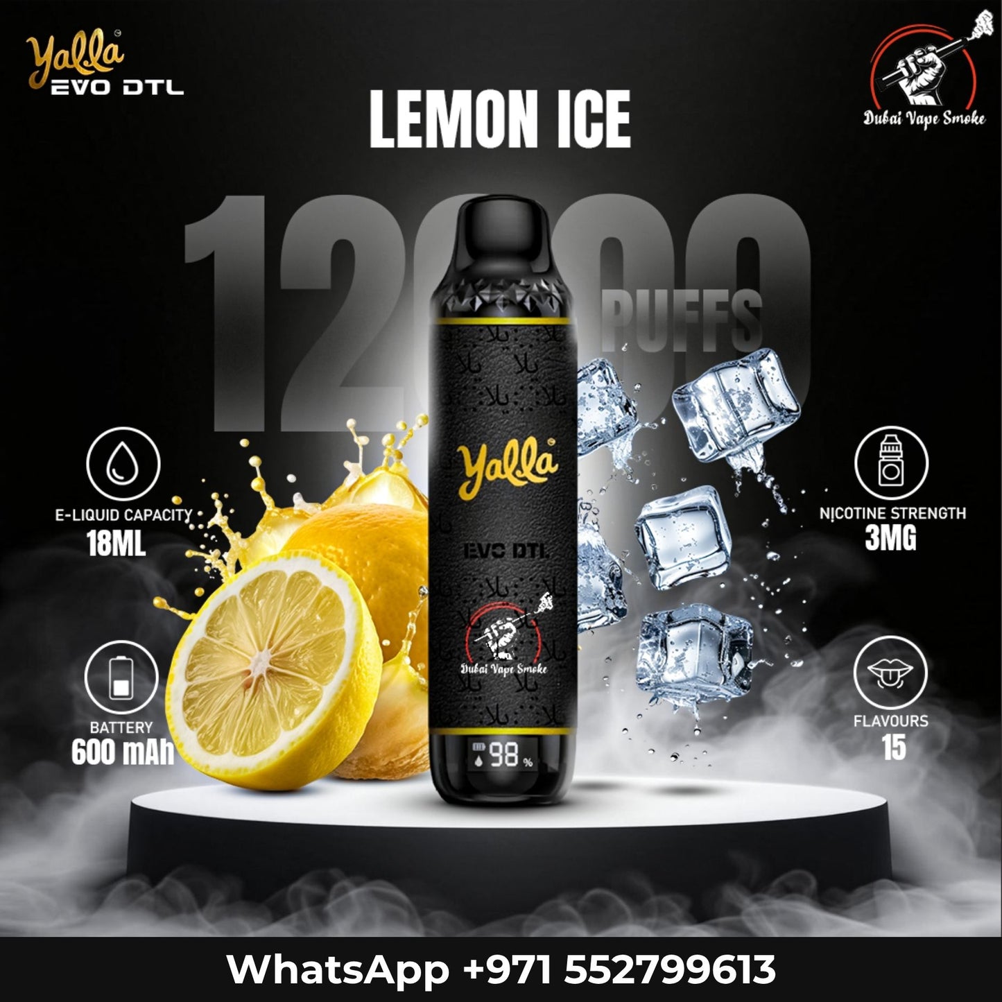 Yalla EVO DTL 12000 Puffs Disposable Vape | Dubai Vape Shop UAE