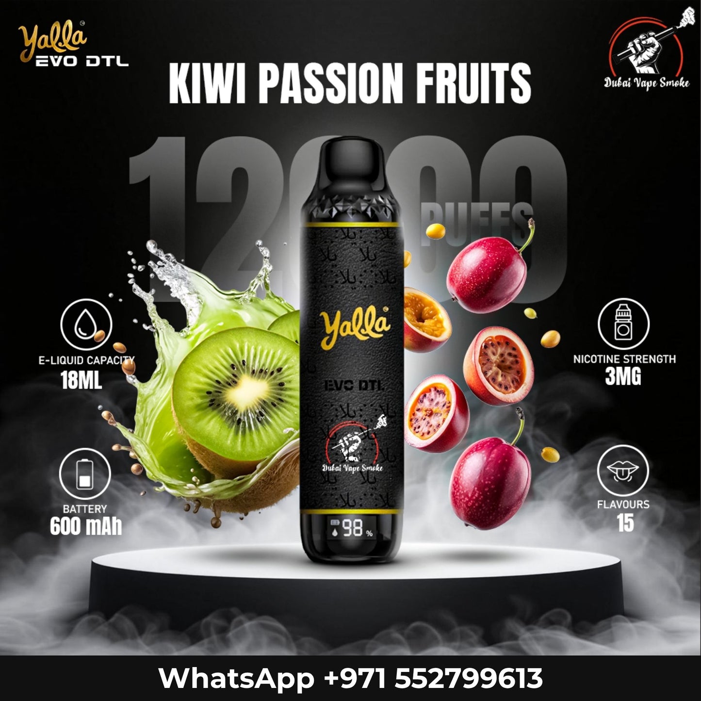 Yalla EVO DTL 12000 Puffs Disposable Vape | Dubai Vape Shop UAE